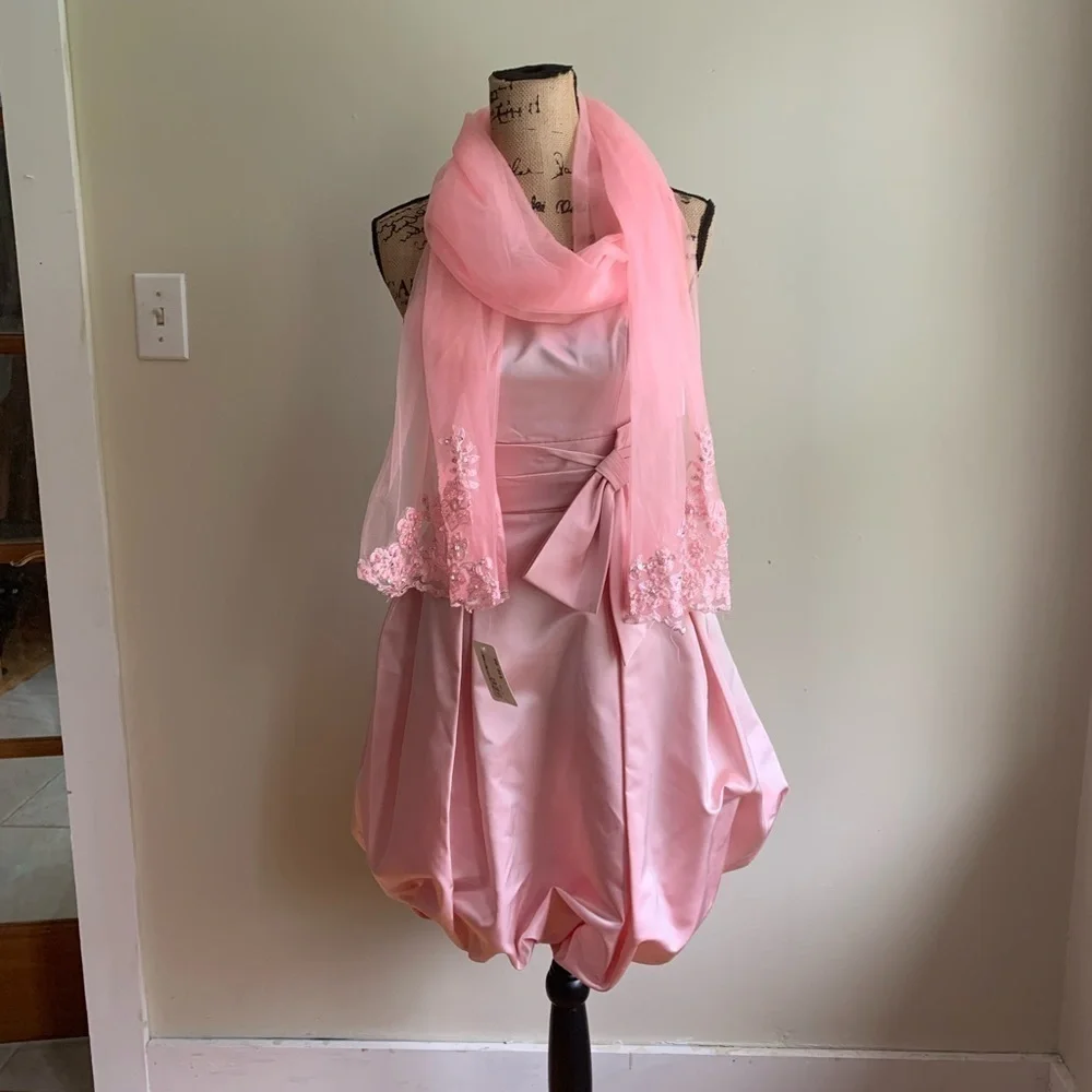 Love pink strapless dress size 6 Style A14